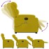 Sillón reclinable masaje eléctrico elevable terciopelo