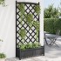 Jardinera con enrejado madera maciza de abeto