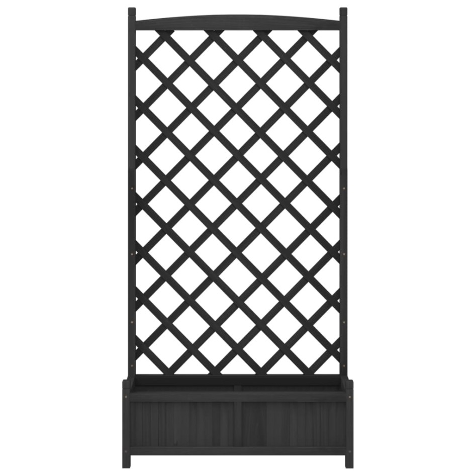 Jardinera con enrejado madera maciza de abeto