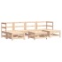 Juego de muebles de jardín 7 piezas madera maciza de