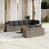 Set de muebles de jardín 9 pzas y cojines ratán sintético