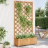 Jardinera con enrejado de madera maciza de abeto