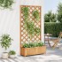 Jardinera con enrejado de madera maciza de abeto