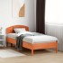 Estructura de cama sin colchón madera maciza marrón 75x190