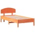 Estructura de cama sin colchón madera maciza marrón 75x190