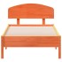 Estructura de cama sin colchón madera maciza marrón 75x190