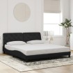 Estructura de cama sin colchón terciopelo negro 180x200 cm