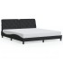 Estructura de cama sin colchón terciopelo negro 180x200
