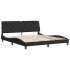 Estructura de cama sin colchón terciopelo negro 180x200