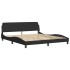Estructura de cama sin colchón terciopelo negro 180x200
