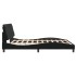 Estructura de cama sin colchón terciopelo negro 180x200