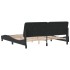 Estructura de cama sin colchón terciopelo negro 180x200