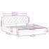 Estructura de cama sin colchón terciopelo negro 180x200