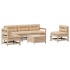 Juego de muebles de jardín 6 pzas y cojines madera maciza
