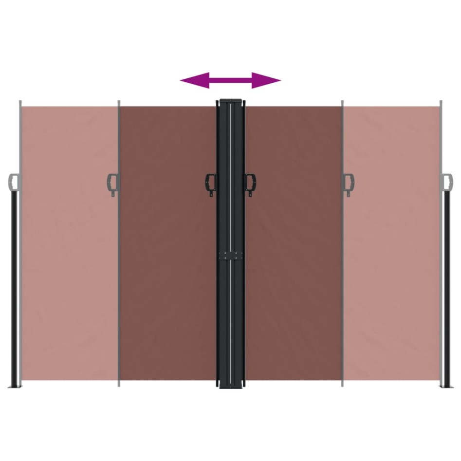 Toldo lateral retráctil marrón 220x600