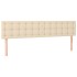 Estructura de cama sin colchón tela crema 120x190
