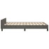 Estructura de cama sin colchón terciopelo gris oscuro