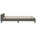 Estructura de cama sin colchón terciopelo gris oscuro