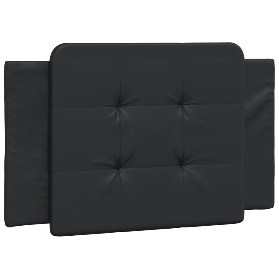 Cama con colchón cuero sintético negro 90x190