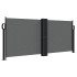 Toldo lateral retráctil gris antracita 100x1000
