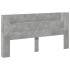 Cabecero de cama con LED gris hormigón 200x16,5x103,5