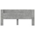 Cabecero de cama con LED gris hormigón 200x16,5x103,5