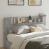 Cabecero de cama con LED gris hormigón 180x16,5x103,5