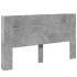 Cabecero de cama con LED gris hormigón 180x16,5x103,5