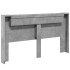 Cabecero de cama con LED gris hormigón 180x16,5x103,5