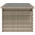 Mesa jardín superficie vidrio ratán PE gris claro 100x55x73