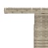 Mesa jardín superficie vidrio ratán PE gris claro 100x55x73