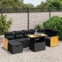 Set de sofás de jardín 8 piezas y cojines ratán sintético