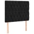 Cama box spring con colchón terciopelo negro 100x200
