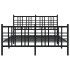 Estructura cama sin colchón con estribo metal negro 120x200