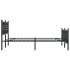 Estructura cama sin colchón con estribo metal negro 120x200