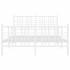 Estructura cama sin colchón con estribo metal blanco 120x200