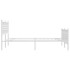 Estructura cama sin colchón con estribo metal blanco 120x200