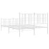 Estructura cama sin colchón con estribo metal blanco 120x200