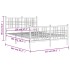 Estructura cama sin colchón con estribo metal blanco 120x200