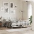Estructura cama sin colchón con estribo metal blanco 160x200