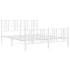 Estructura cama sin colchón con estribo metal blanco 160x200