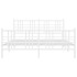 Estructura cama sin colchón con estribo metal blanco 160x200