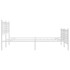 Estructura cama sin colchón con estribo metal blanco 160x200