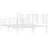 Estructura cama sin colchón con estribo metal blanco 160x200