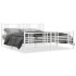 Estructura cama sin colchón con estribo metal blanco 183x213
