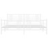 Estructura cama sin colchón con estribo metal blanco 183x213