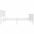 Estructura cama sin colchón con estribo metal blanco 183x213