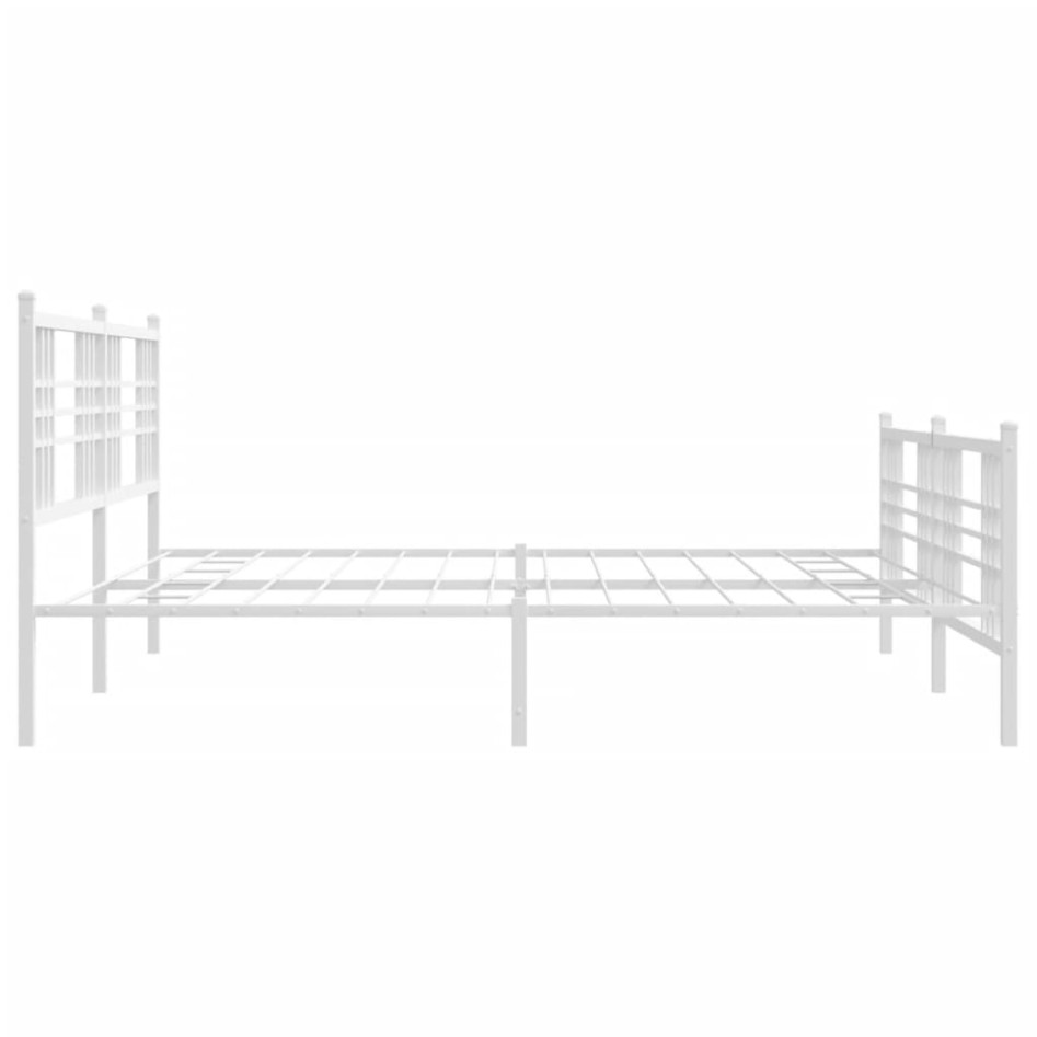 Estructura cama sin colchón con estribo metal blanco 183x213
