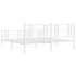Estructura cama sin colchón con estribo metal blanco 183x213