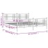 Estructura cama sin colchón con estribo metal blanco 183x213